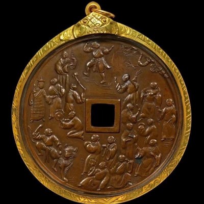 2434年铜材质十八罗汉自身